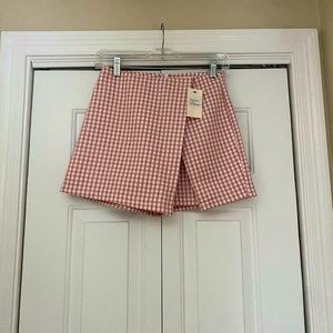 Idea Ditto Women’s Rose & White Gingham Mini Skort